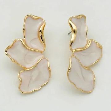 Half Flower Stud Earrings For Women